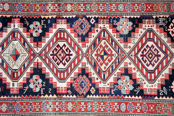 Tappeto persiano, cm 216x99,5, (difetti)