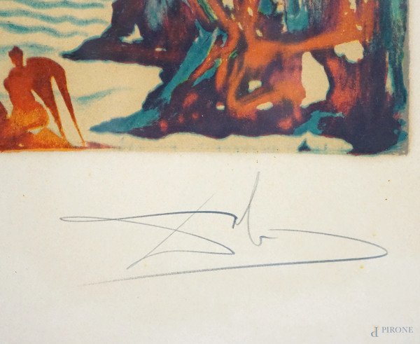 Salvador Dalì (1904-1989), La sirena, litografia, firmata in basso a destra, esemplare n. 162/195...