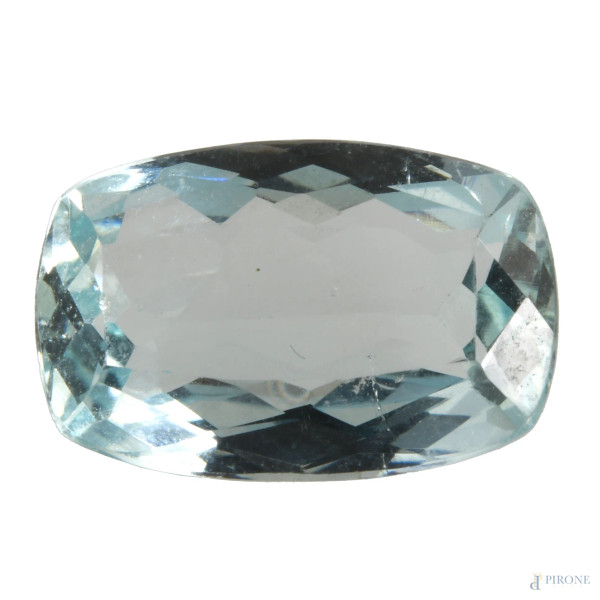 Acquamarina naturale, Brasile, ct 2,5, mm 12,8x7,6x5