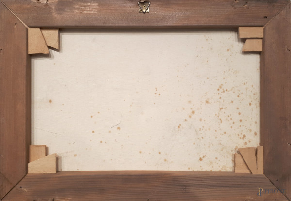 Piero Guccione (1935-2018) Composizione con figure sedute e capre, 1961, inchiostro bruno su cart...