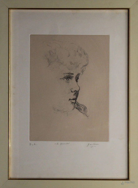 Giorgio De Chirico - Il Fanciullo, prova d'autore, 70x50 cm, 