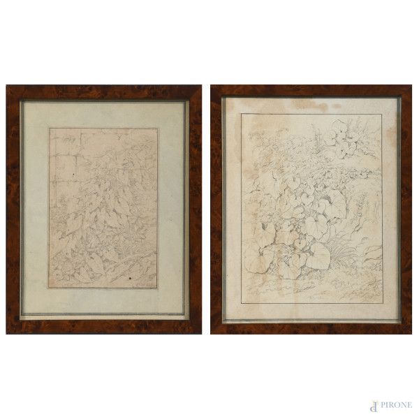 Lotto composto da due disegni di Christoph Heinrich Kniep (1755 – 1825)