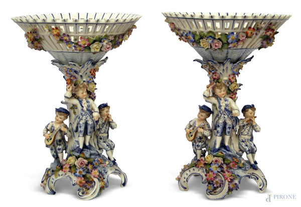 Coppia di alzate in porcellana Sevres