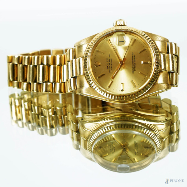 Rolex Orologio da polso da donna, Datejust Lady in oro giallo 18 kt, (meccanismo da revisionare)