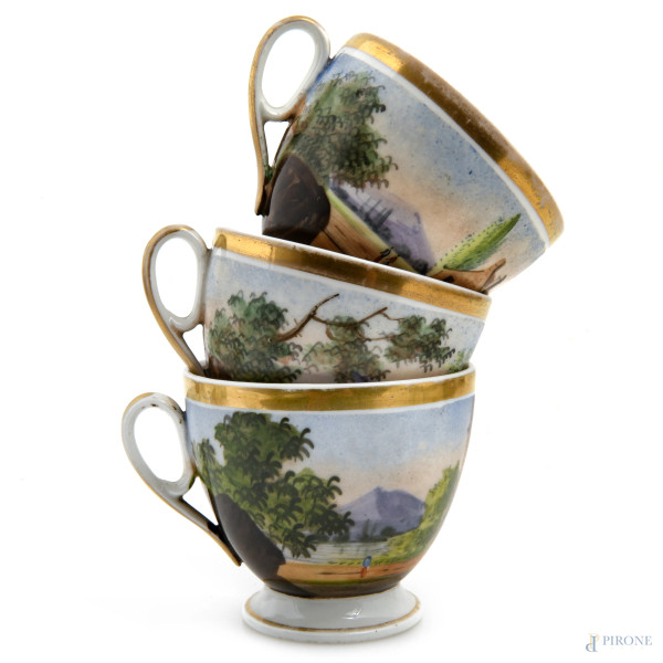 Lotto di porcellane di varia manifattura, XIX-XX secolo, altezza massima cm 25,5 , (segni di usur...