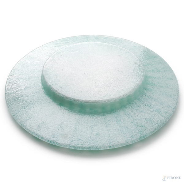 Piatto vintage in vetro di Murano, diametro cm 21