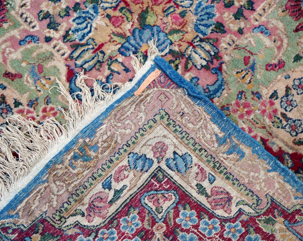 Tappeto persiano azzurro, cm 273x391