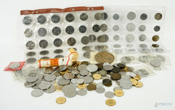 Lotto di varie monete del XX secolo, (segni del tempo).