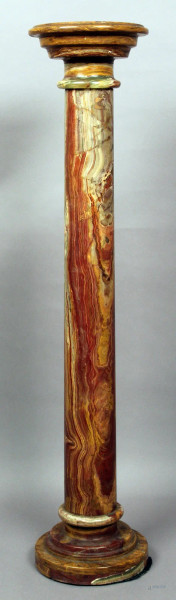 Colonna in onice, primi &#39;900, H 100 cm.