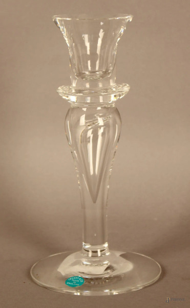 Candeliere Tiffany in cristallo, altezza 18 cm.