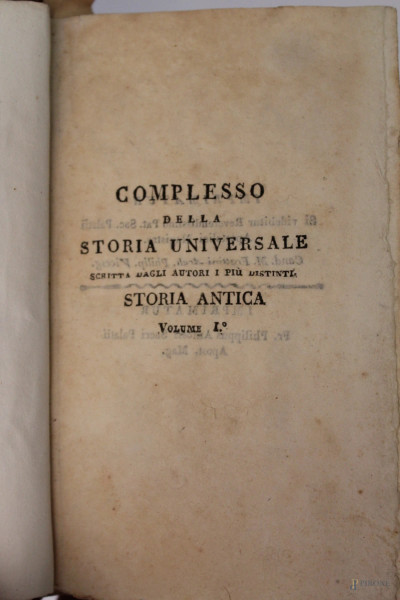 Lotto composto da quattro volumi di storia antica del segur, 1821.