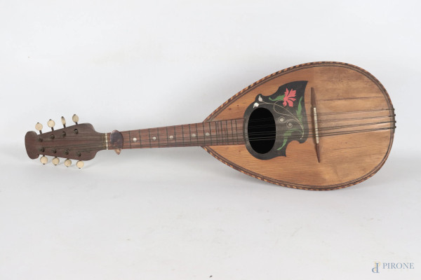 Mandolino, XX secolo, cm 61x20,5x14, (segni di usura, difetti, da revisionare)