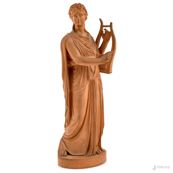 Saffo, XX secolo, scultura in terracotta, altezza cm 28,5, (segni di usura)
