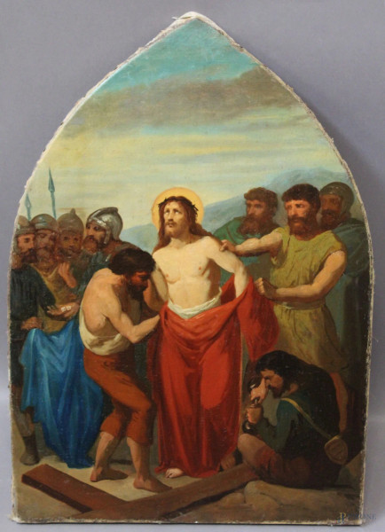 Via Crucis, olio su tela, 71x50 cm, XIX sec.