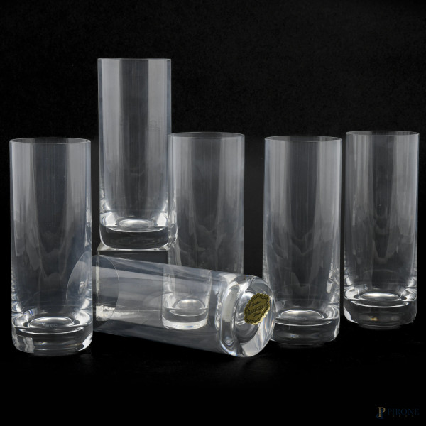 Servizio di sei tumbler Baccarat, XX secolo, altezza cm 15,5