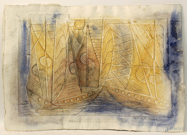 Paolo Da San Lorenzo - Lotto composto da due incisioni su carta, a soggetti diversi, cm. 70x50.