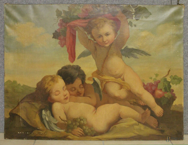 Allegoria, olio su tela 70x89 cm, XIX sec.