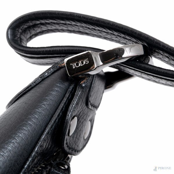 Borsa Tod's in pelle nera, cm 39x32x15