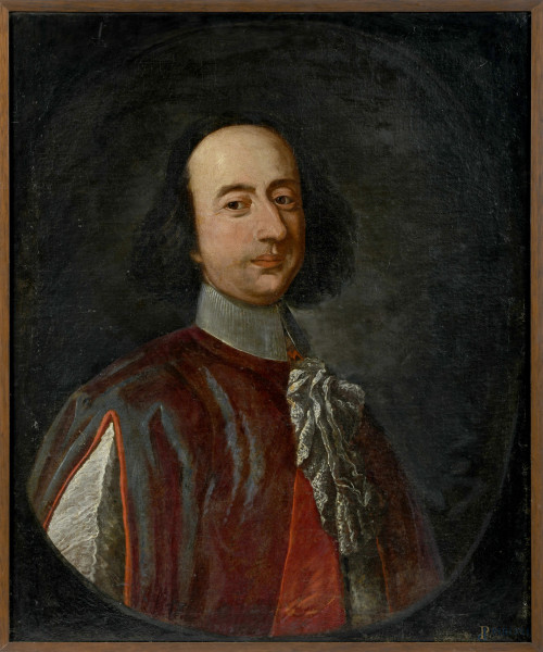 Ritratto di uomo, XVIII secolo, olio su tela, cm 77x65, (lievi abrasioni e sollevamenti di colore)