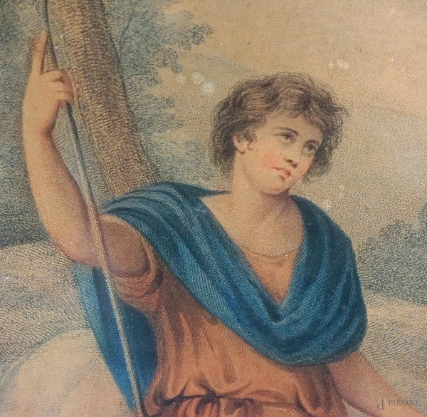 “Selim or the Shepherd's Moral”, stampa su carta, XIX secolo, 35x44,5, entro cornice, (difetti)