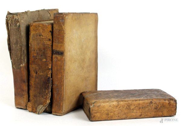 Lotto di quattro volumi del XVIII- XIX secolo