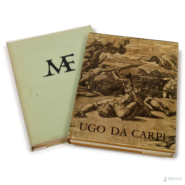 Lotto composto da: Luigi Servolini. Ugo da Carpi. I chiaroscuri e le altre opere, 1977; AA.VV. Marcantonio Raimondi, Incisioni, La Nuova Italia, 1968