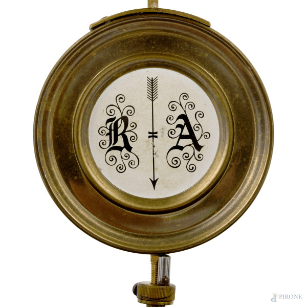 Pendola a tempietto Napoleone III in legno ebanizzato, metà del XIX secolo, cm 45x23x14, Meccanis...