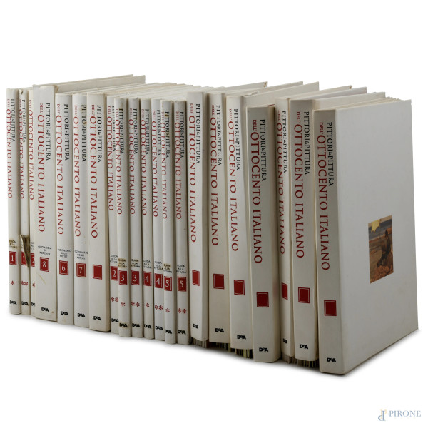 Pittori e Pittura dell'Ottocento italiano, collana di 13 volumi,  Novara 1997-1999, (più fascicoli da rilegare, incompleti)