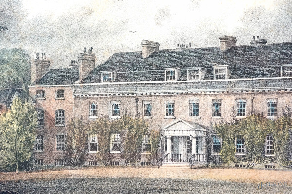 Lotto di tre stampe raffiguranti vedute inglesi, cm 14,5x19, fine XIX secolo, entro cornici, (mac...