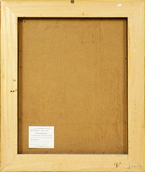 Ritratto di signora, olio su masonite, cm 64x51, entro cornice