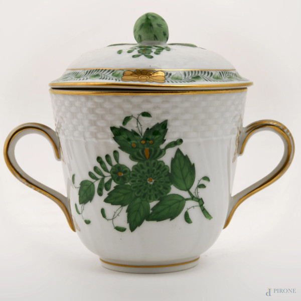 Servizio di piatti Happonyi Herend in porcellana, misura massima della zuppiera cm 30x37x25 circa...