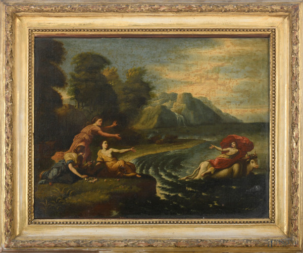 Ratto d'Europa, olio su tela, cm 52x65,5, (difetti)