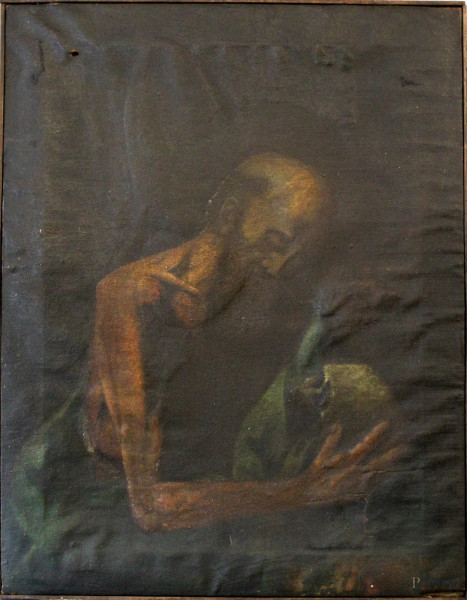 San Girolamo, olio su tela, cm. 70x55, XVIII secolo.