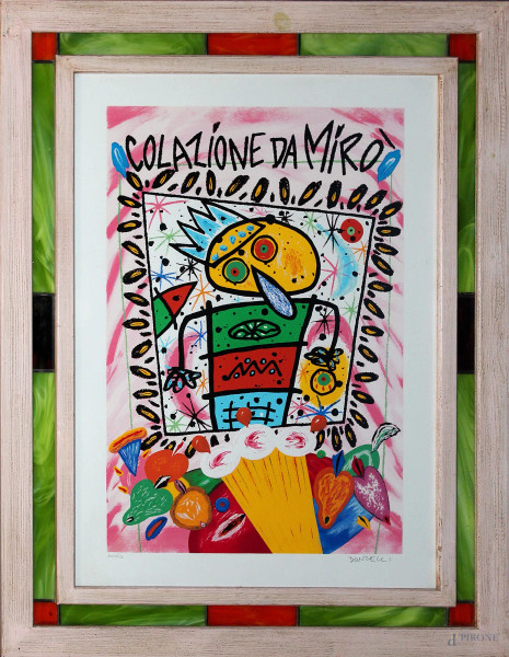 Bruno Donzelli - Colazione da Mir&#242;,stampa 48x69 cm,in cornice