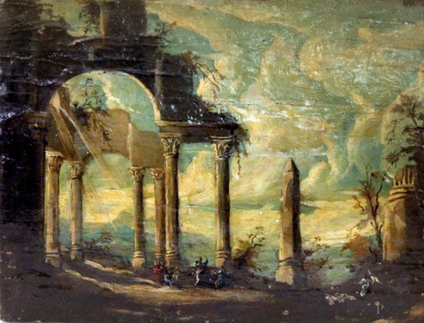 Paesaggio con architettura e figure
