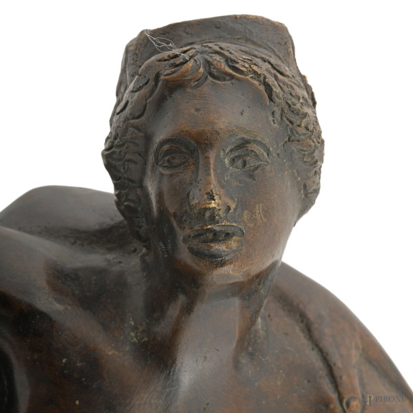 Ratto di Proserpina (da Giambologna, 1529-1608), XX secolo, bronzo su base lignea, altezza cm 63,...