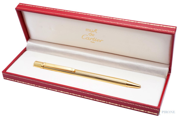 Must de Cartier, penna biro, cm 12.7, entro scatola originale