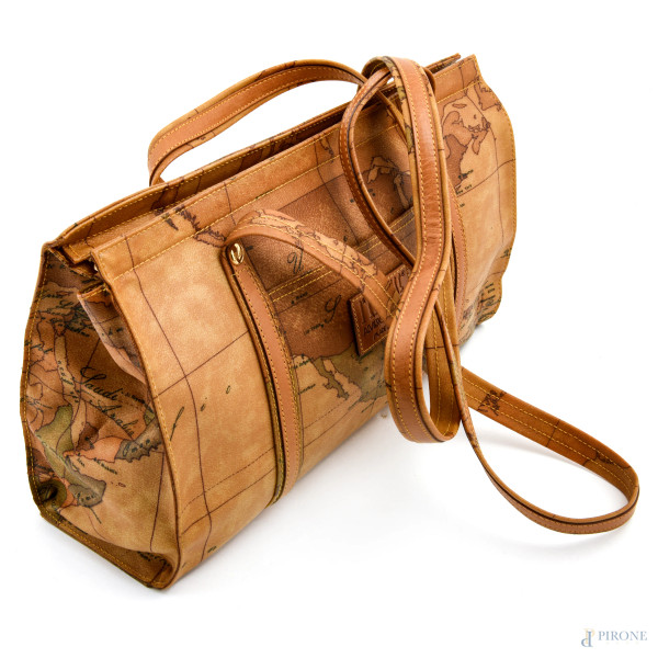 Lotto composto da Borsa e portafoglio Alviero Martini Prima Classe, misure borsa cm 21x34x13, mis...