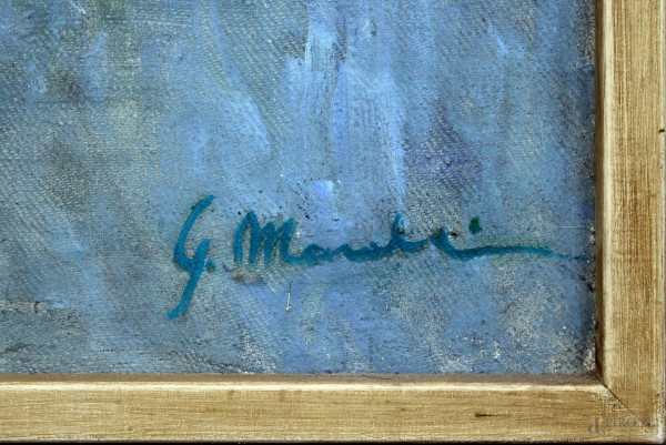 Ritratto di donna, olio su tela, cm. 120x80, firmato, entro cornice. - Asta  Asta di Arte Moderna e Antiquariato - Aste Pirone