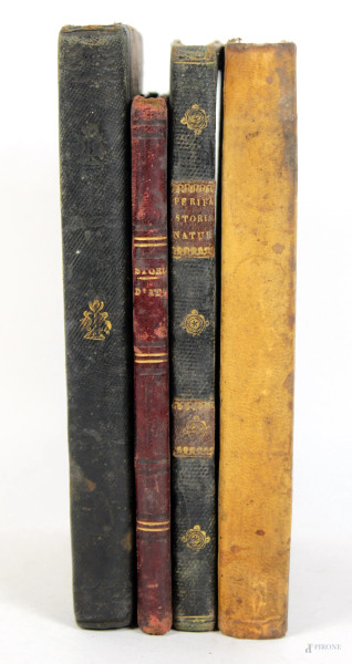 Lotto di quattro volumi del XIX secolo