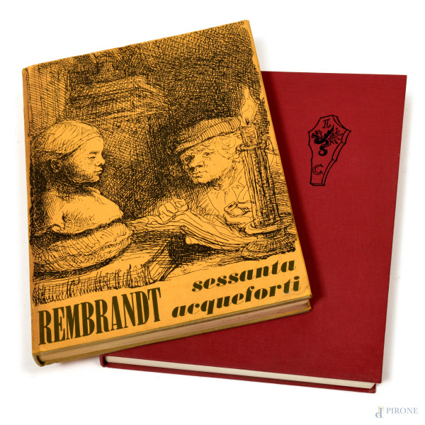 Lotto di due libri: De Witt Antony, Rembrandt, Sessanta acqueforti, La Nuova Italia 1962 e Baumgart Fritz, Lucas Cranach, Incisioni, La Nuova Italia 1970