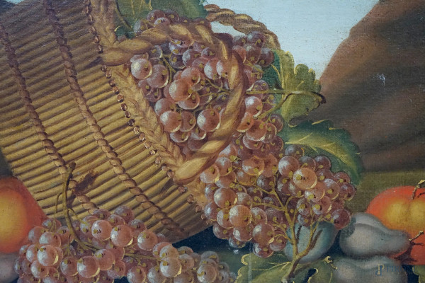 Francesco Malagoli (Modena, ? - documentato nel 1779), Coppia di nature morte raffiguranti un ces...