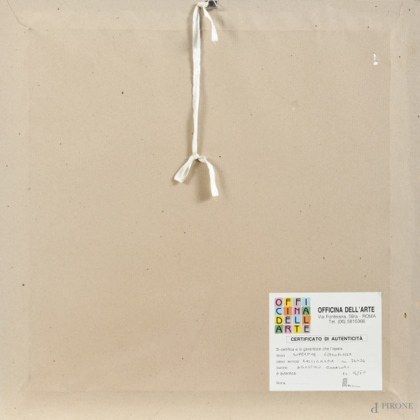 Senza Titolo, calcografia a rilievo su carta, cm 34x34, firmato in basso a destra, esemplare 14/5...