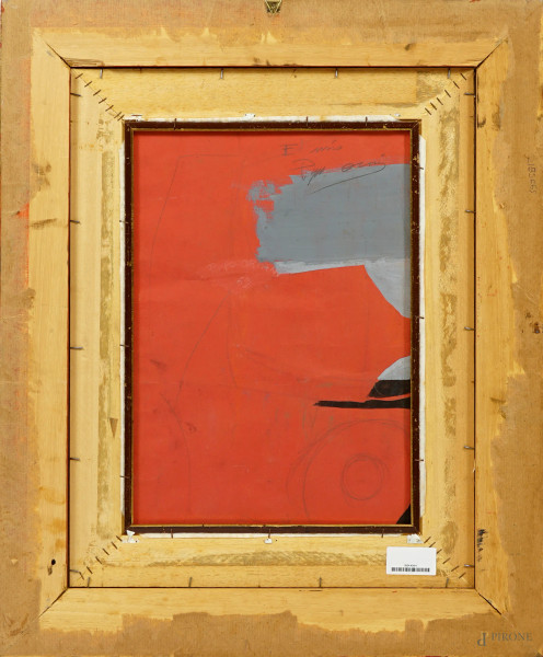 Natura morta, gessetti su carta, firmato in basso a destra, sec. XX, cm 49,5x40,5, entro cornice....