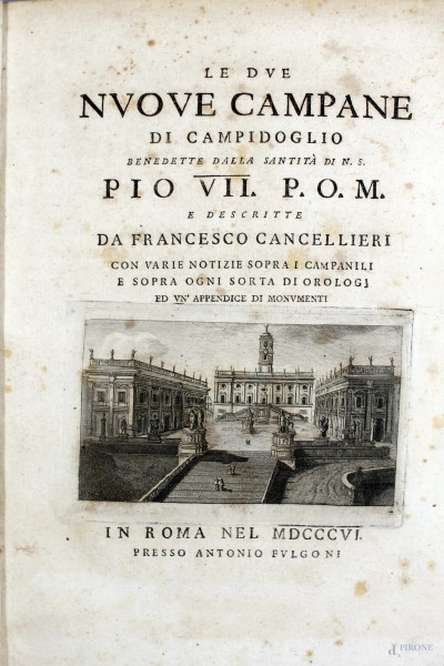 Le due nuove campane del Campidoglio, Roma 1806.