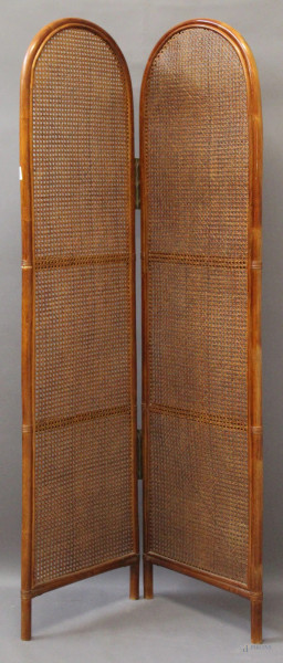 Separè in bambù e cannettè, h. 184x95 cm