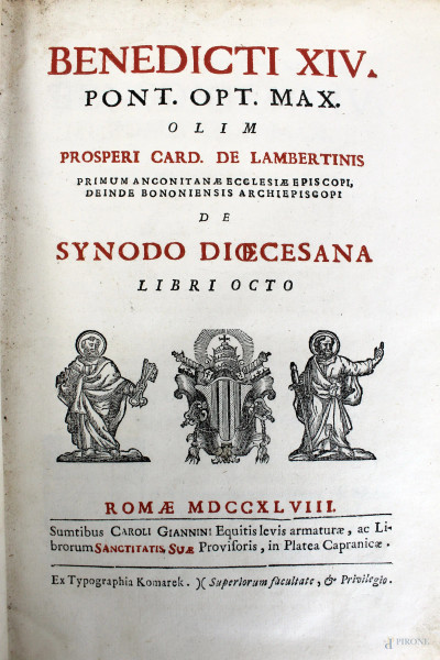 De sinodo diocesana, di Prospero Lamberti 1748, Vol. I