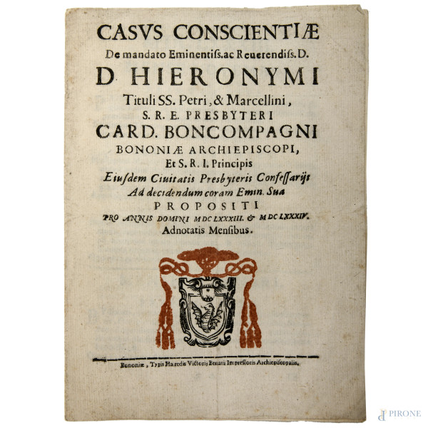 Casus Conscientiae Demandato Emintentiss. Ac Reverendiss. D. D Hieronymi, 1684, (segni di usura)