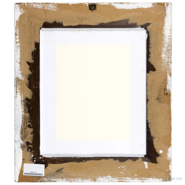 Mino Maccari (Siena 1898 - Roma 1989), Volti, olio su cartoncino telato, cm 30x24, entro cornice