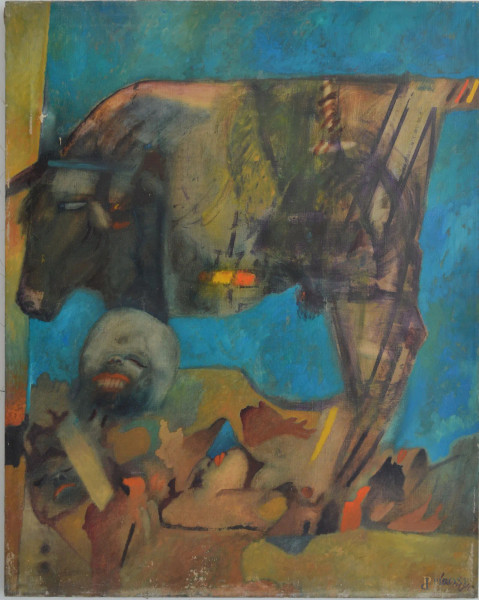 Landisio 1970, ricordi di Spagna, olio su tela 70x100 cm